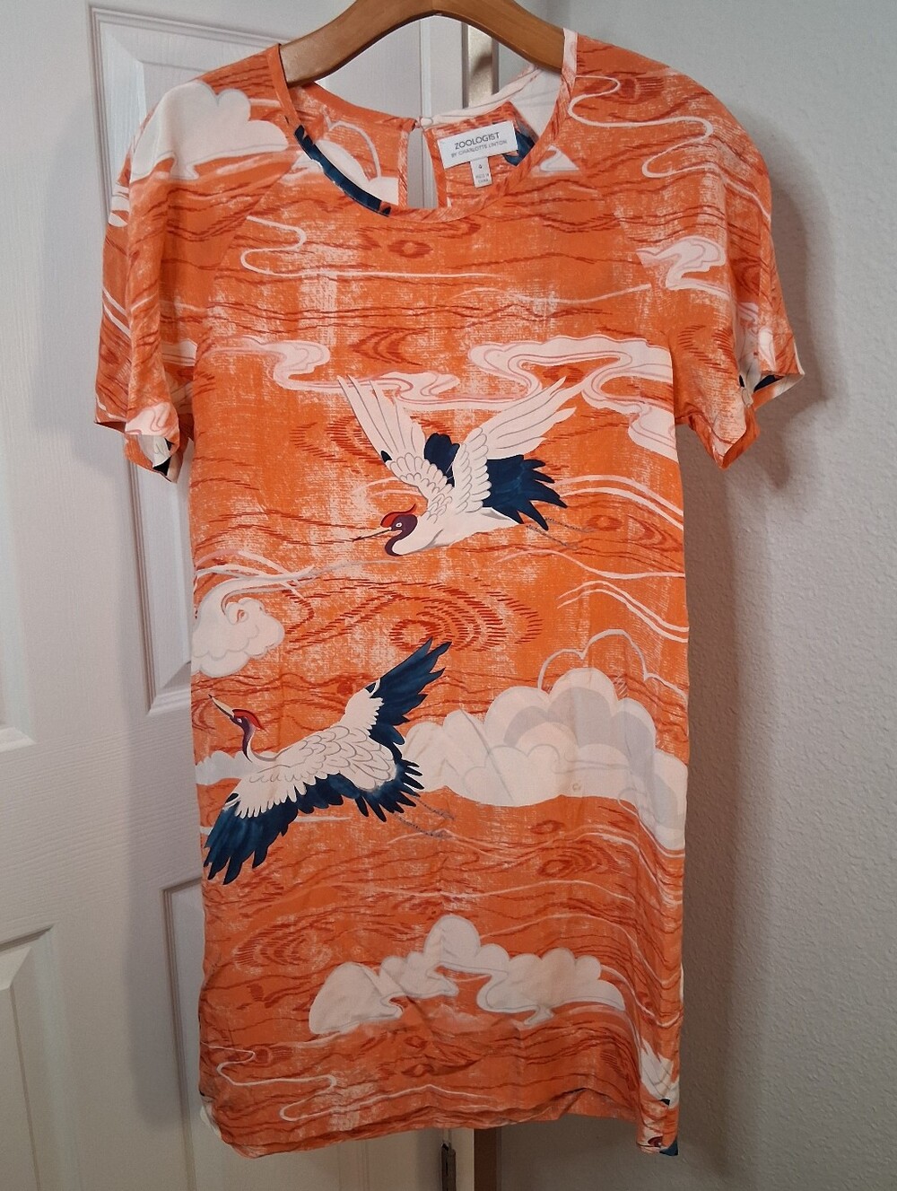 Zooologist Bird Print Tunic Dress Size 4